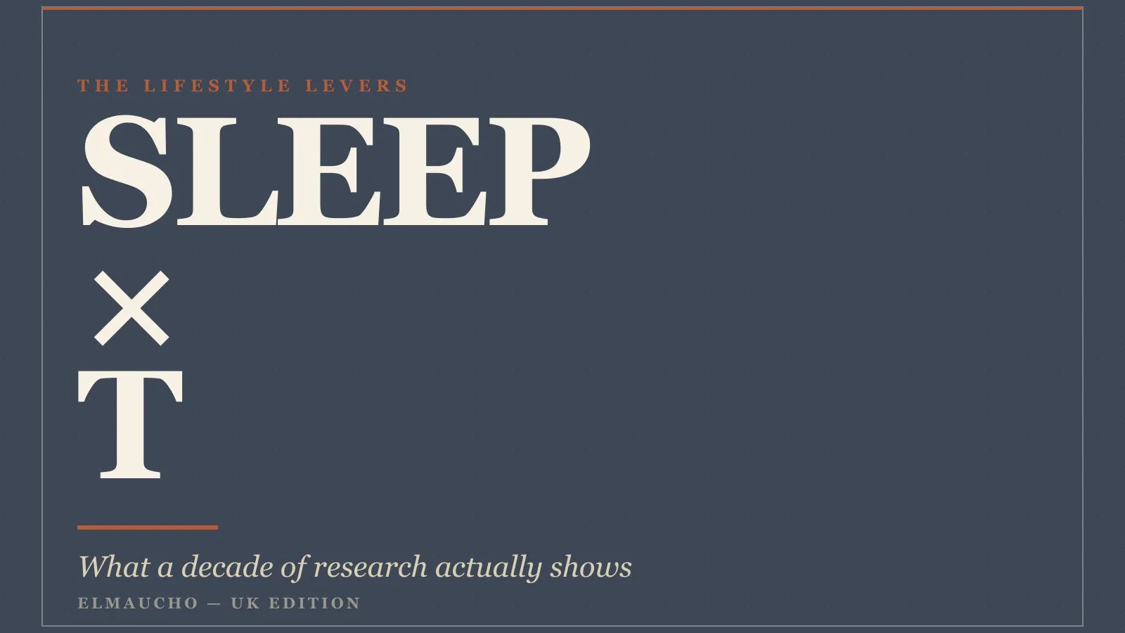 Sleep is the most under-discussed testosterone intervention